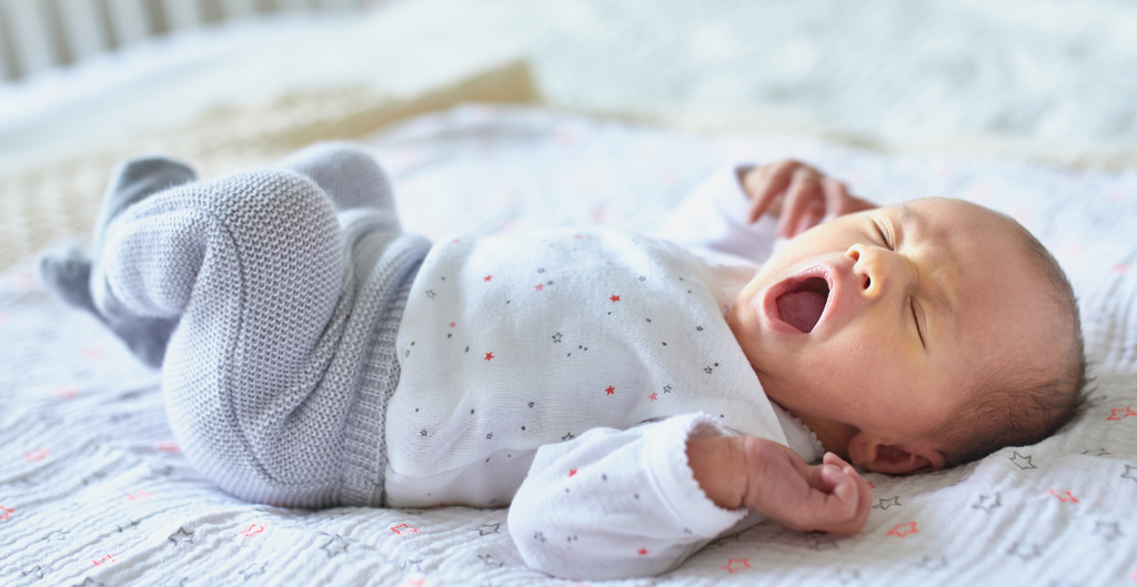 yawning sleepy baby